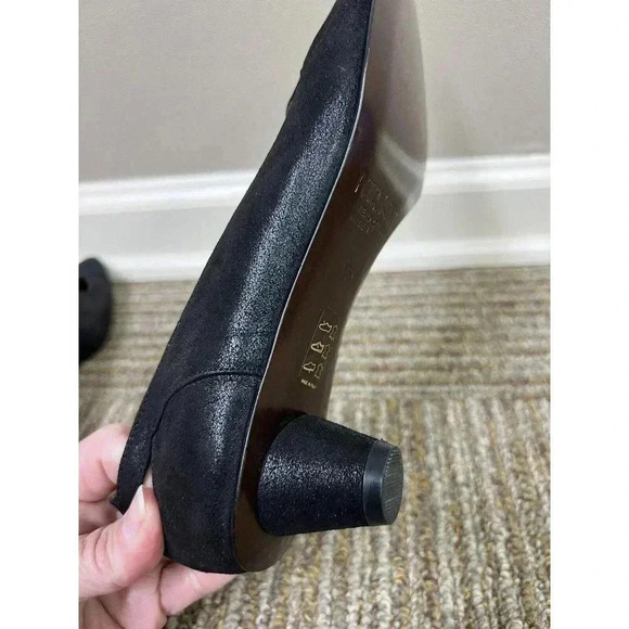 Peter Kent Vero Cudio Vintage Black Cut Out Leather Kitten Heels 36.5 US 6.5 EUC - Picture 11 of 14